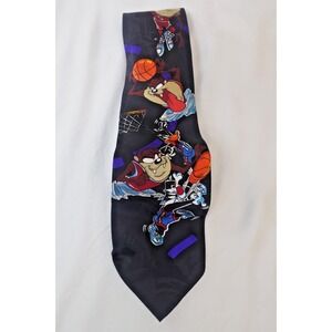 Looney Tunes Tie Taz Sylvester Daffy Basketball Novelty Neck Tie Warner Bros